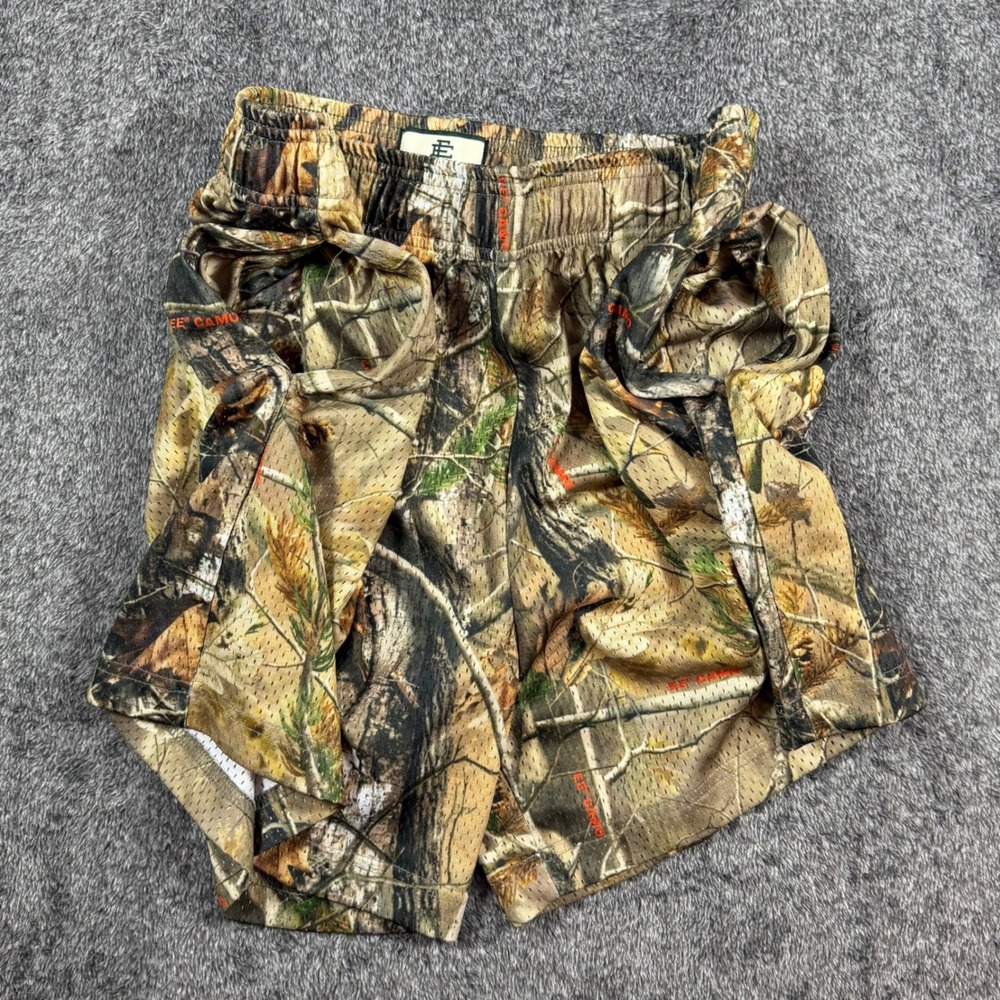 Eric Emanuel EE Basic Mesh Shorts Real Tree Camo Mens Size Large Red Logo NYC - Picture 6 of 14